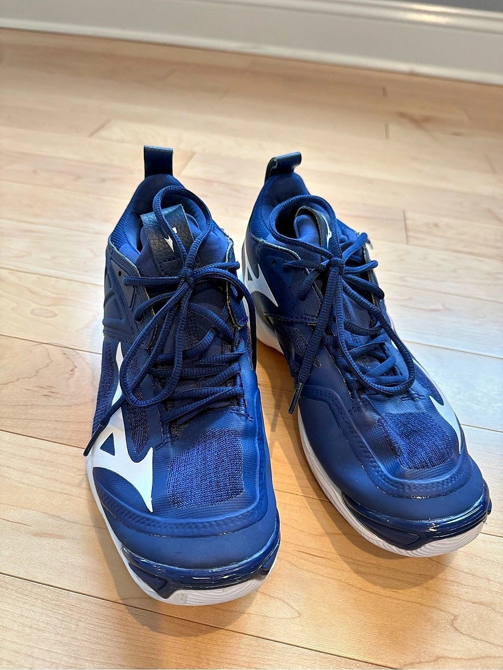 Mizuno Wave Momentum 2 Blue & White Athletic Shoes